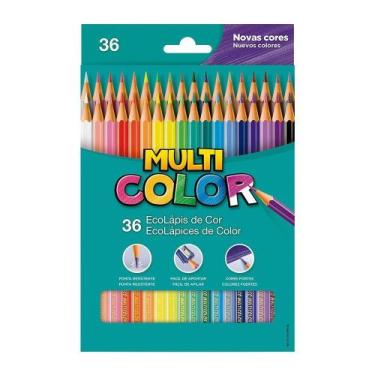 Imagem de Lápis de Cor Multicolor - 3 Embalagens com 36 Cores