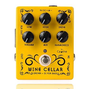 Imagem de Caline Pedal de Pedais de Guitarra Tubo Clássico Baixo Guitarra Pedal Amplificador Metal Ture Bybass Wine Adega Amarelo CP-60