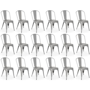 Imagem de Kit 18 Cadeiras Iron Tolix Design Industrial - Cinza