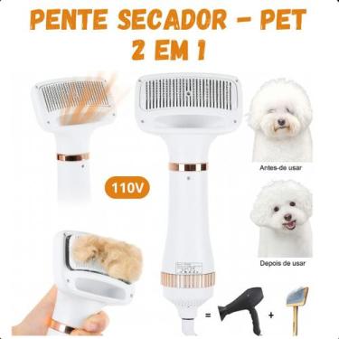 Imagem de Pente Secador Pet 2 Em 1 Silencioso Portátil Leve Soprador - 110V resi