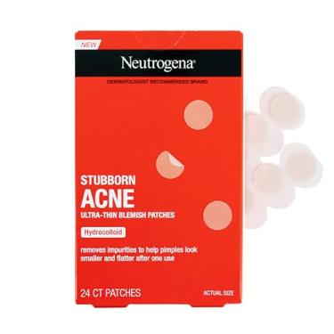 Imagem de Neutrogena Pontos de manchas ultrafinos para acne teimosa, adesivos de espinhas para rosto, adesivos de acne, adesivos faciais hidrocolóides ultrafinos, uso noturno, adequado para todos os tipos de