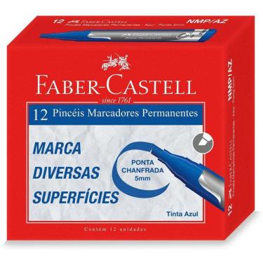 Imagem de Pincel Marcador Permanente Azul - 12 Unidades