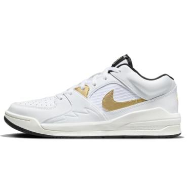 Imagem de Tênis masculino Jordan Stadium 90 (DX4397-170, branco/preto/vela/dourado metálico), Branco/Preto/Vela/Ouro Metálico, 44