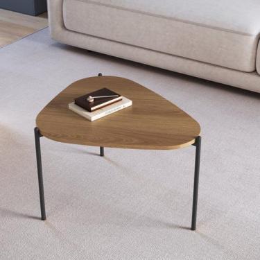 Imagem de Mesa de Centro Orgânica Pé Metal Complementos - Artesano Móveis