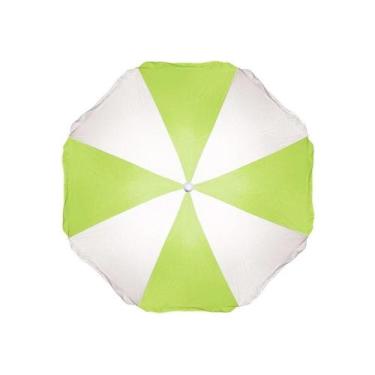 Imagem de Guarda Sol Praia Verde e Branco 1,80m - Mor, Opção: Verde, Verde e Bra