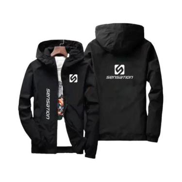 Imagem de Jaqueta Impermeável Masculina Com Capuz Grande Para Primavera E Outono