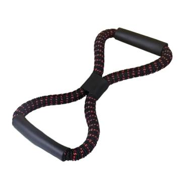 Imagem de YIJU Faixa de resistência fitness para homens e mulheres, prática para treinamento de força, braço, ombro, corda de puxar para academia esportiva, Laranja Preto