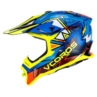 Imagem de VCOROS Capacetes De Motocross Para Adultos, Quadriciclo, Motocross, Bmx, Mx, Offroad, Aventura, Utv, Aprovados Pela Dot (Jungle Bird, S)