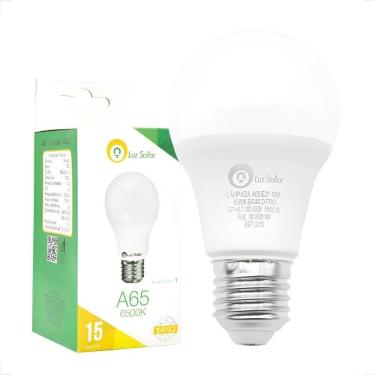 Imagem de 2X Lampada Led 15W Bulbo E27 Branco Frio 6500K Luz Sollar Bf
