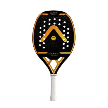Imagem de Raquete Beach Tennis 12K Ultrapro Preta Dourado Alma Genius