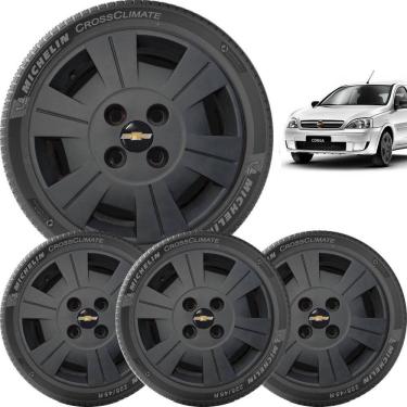 Imagem de 4X Calota Chevrolet Aro 13 Preto 057Cb