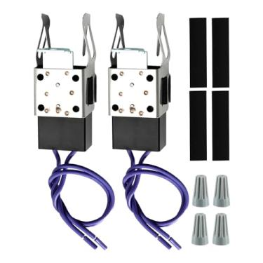 Imagem de Kit de receptáculo de elemento e fio de 2 peças adequado para queimadores de fogão GE Electric Ranges Hotpoint substitui WB17X5113 AP2021559