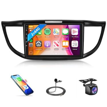 Imagem de Rádio veicular Android 13 para Honda CRV 2012 2013 2014 2015 2016, Rimoody Car Stereo Wireless Carplay, Android Auto, tela sensível ao toque de 9 polegadas, conexão espelhada, Bluetooth FM/RDS GPS