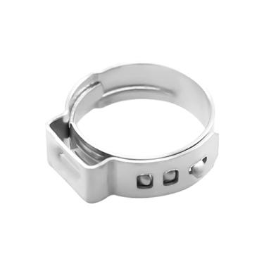 Imagem de 100 peças 16700020 braçadeira de orelha contínua braçadeira de mangueira de orelha única adequada para mangueiras conduítes elétricos