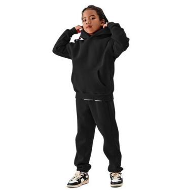 Imagem de Conjunto de roupas Flygo Girls Boys, moletom e calças de lã