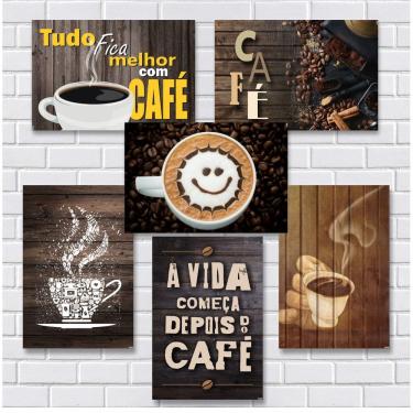 Imagem de Kit 7 Placas Decorativas MDF 20x30cm - R+ Adesivos