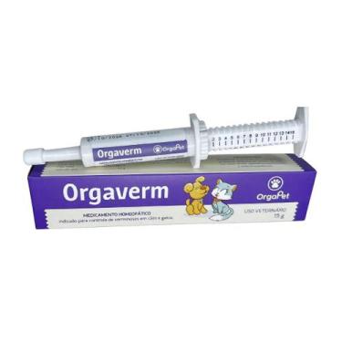 Imagem de Orgapet Orgaverm 15g Homeopático para Controle de Vermes em Cães e Gat