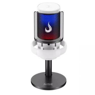 Imagem de Microfone gamer de mesa rise mode elite 05, rgb, usb-c, branco - rm-me