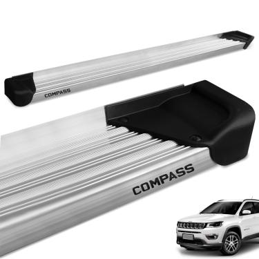 Imagem de Estribo Lateral Jeep Compass 2017 a 2025 Aluminio Natural A3