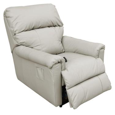 Imagem de Poltrona Reclinável Elétrica com Controle Kyoto Power Couro Off White - Gran Belo