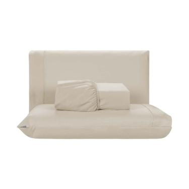 Imagem de Jogo De Lençol 3 Peças Casal Percal 200 Fios De Poliéster Sleep 100% Poliéster - Bege