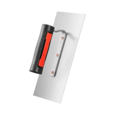 Imagem de Atlas - Desempenadeira Lisa em Aço com Cabo Plástico e Haste de Fixação Aberta, Tamanho 12x25cm