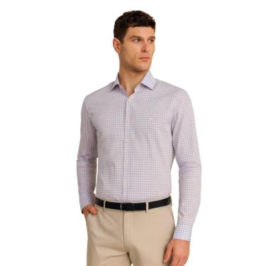 Imagem de Camisa Masculina Comfort Fit ML Xadrez Plus Size Cinza 53064-Masculino