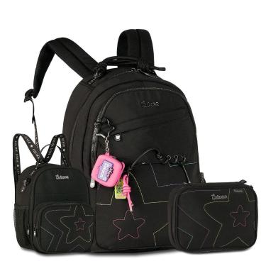 Imagem de Mochila Escolar Feminina com Lancheira e Estojo Box Luluca-Feminino