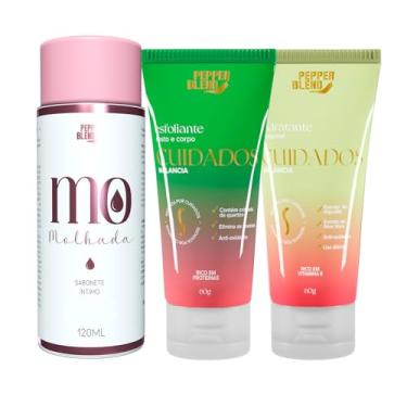 Imagem de Kit Cuidados com a Pele - Sabonete Feminino Copaíba e Barbatimão, Esfoliante e Hidratante de Melancia