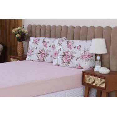 Imagem de Jogo de Lençol Malu Para Cama Solteiro 2 Peças 180 Fios 100% Algodão E