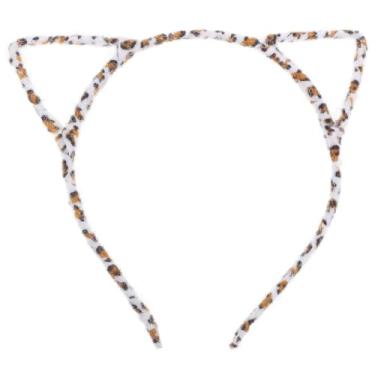 Imagem de Faixa de cabeça de orelhas de gato leopardo, orelhas de gato fofas, faixa de cabeça de Halloween, vestido , mulher de gato, faixa de cabelo cosplay