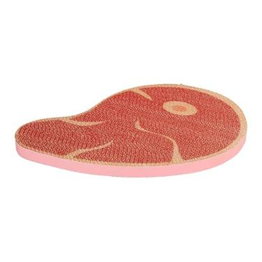 Imagem de Whtkoph Arranhador de Gato em Formato de Bife, Brinquedo Interativo para Animais de Estimação, e Divertido, Decoração para Casa, Presente Elegante