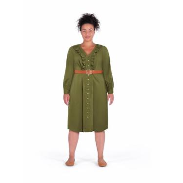 Imagem de City Chic Vestido feminino plus size - EMI, Caqui, 48