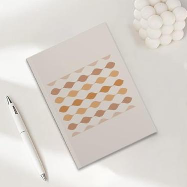Imagem de Cadernos de linha ondulada minimalistas Boho para trabalho, caderno de composição A5, caderno pautado para faculdade, bloco de notas, agenda de viagem forrada para escrever anotações, 5