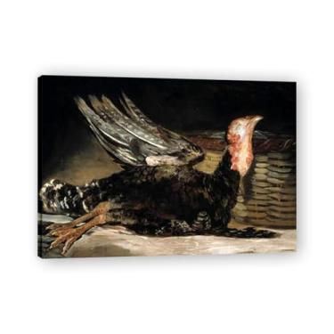 Imagem de Dead TurkeyFrancisco De Goya Impressão em tela romântica espanhola - Obra-prima do influente pintor romântico 69,8 x 98 cm emoldurado