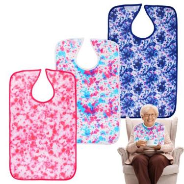 Imagem de Babadores para adultos Pedobi, 3 peças, impermeáveis e reutilizáveis, 