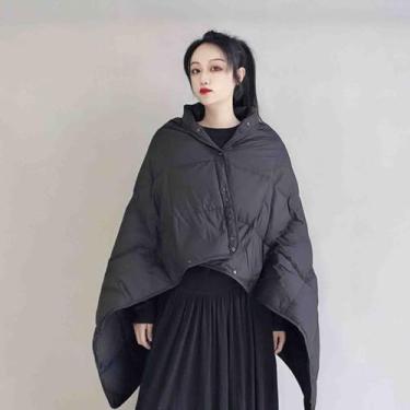 Imagem de JUSHZ Cobertor leve de plumas e cobertores femininos masculinos para cama adulto longo solteiro para sofá inverno edredom para exterior xale grosso e quente (preto, 95 x 140 cm)