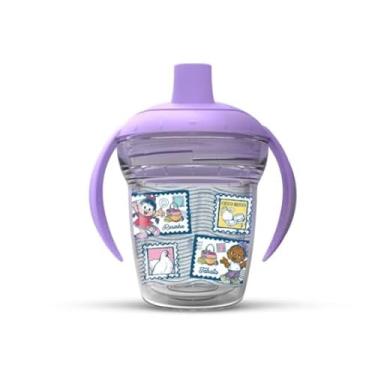 Imagem de Copo Para Bebês Antivazamento, Lilás, 170ml, Chico Bento Postais da Roça, Com Alças, Tampa Protetora