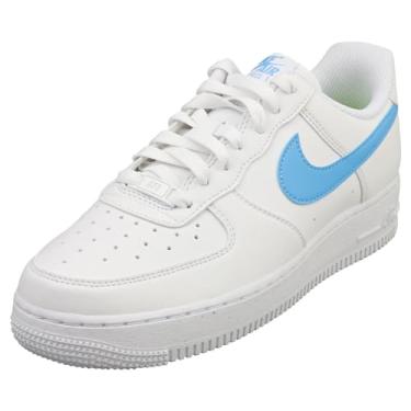 Imagem de Nike Tênis feminino Air Force 1 '07 (DV3808-103, branco/volt/azul universitário), Branco/Branco/Volt/Azul Universitário, 39