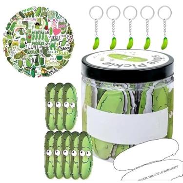 Imagem de Pickle Cards with Positive Stickers, Pickles Affirmation Cards in A Jar, Mental Health Gifts to Cheer Up Friends Women Men Mom, Daughter Son Teen Girl