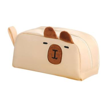 Imagem de Estojo de lápis com design de urso fofo, tecido de grande capacidade para crianças