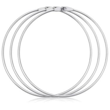 Imagem de 3 peças de anéis de metal para fichário de folhas soltas de 15 cm para cartões de índice, chaveiro de livro extragrande, organizador de fita Washi, anel de armazenamento para cartões, recibos, fotos