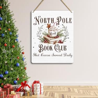 Imagem de Placa para decoração de porta de Natal, decoração de inverno, sazonal, arte de parede, decoração de Feliz Natal para casa, parede, escritório, varanda, porta da frente, banheiro, 24 × 18 cm