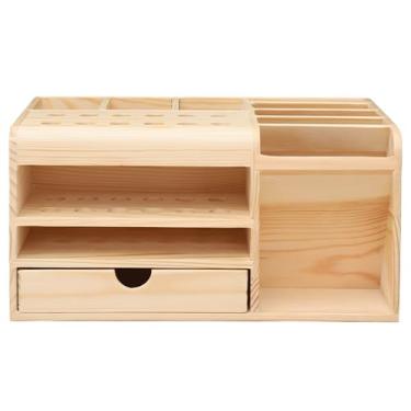 Imagem de Organizador de madeira multicamadas, ferramentas de armazenamento organizador de chave de fenda, caixa de gavetas com madeira, desordem de mesa para controle perfeito ferramenta de gerenciamento