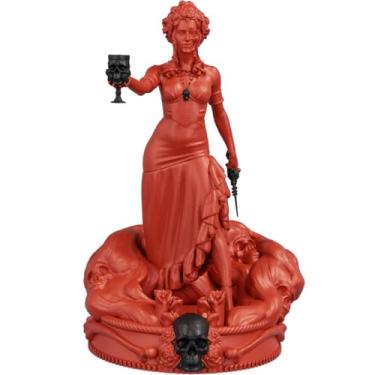 Imagem de Estátua Pombagira Rosa Caveira do Cemitério - Imagem Umbanda Candomblé (Cor Sanguis Obscurus)