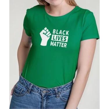 Imagem de Camiseta Camisa Adulto Feminina Masculina Algodão Consciência Negra Bl