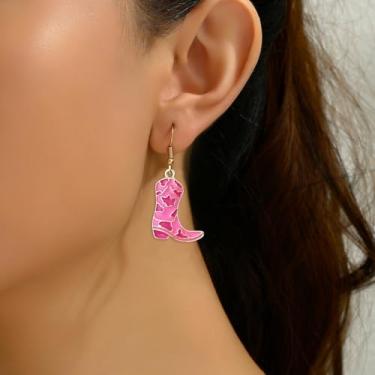 Imagem de Brincos de faroeste rosa para mulheres, turquesa, joias ocidentais, roupas de campo, presentes