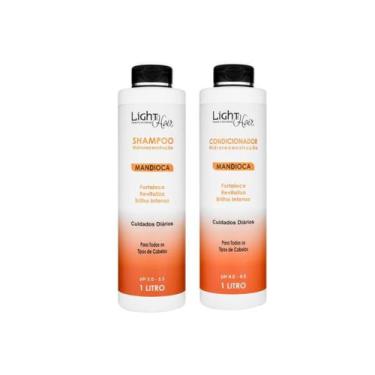 Imagem de Light Hair Kit Shampoo Condicionador Mandioca 1L