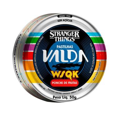 Imagem de Pastilhas Valda Stranger Things WSQK Ponche de Frutas Sem Açúcar 50g
