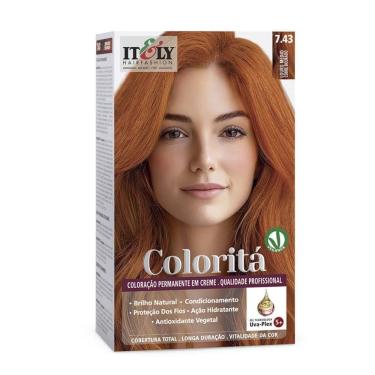 Imagem de Coloração Itely Coloritá 7.43 Louro Médio Cobre Dourado